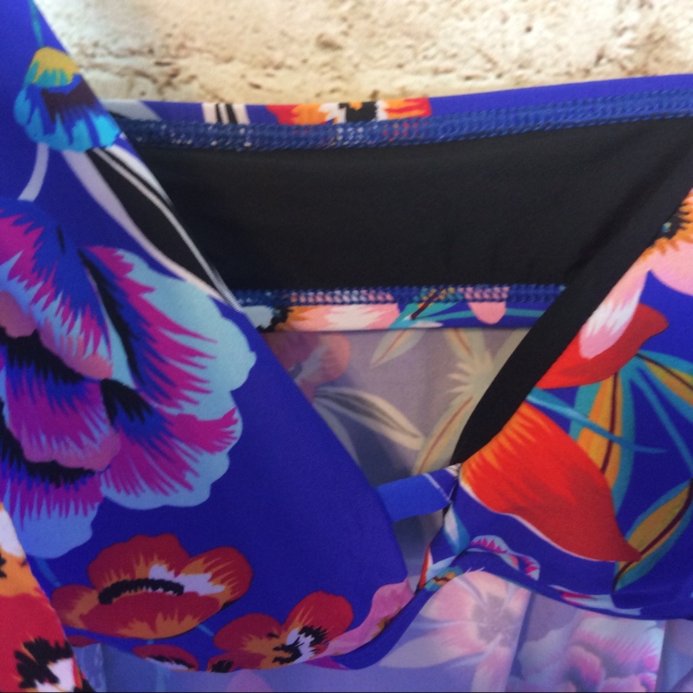 New Athena Mexican Floral Cowl One Piece Swimsuit - Picture 5 of 10